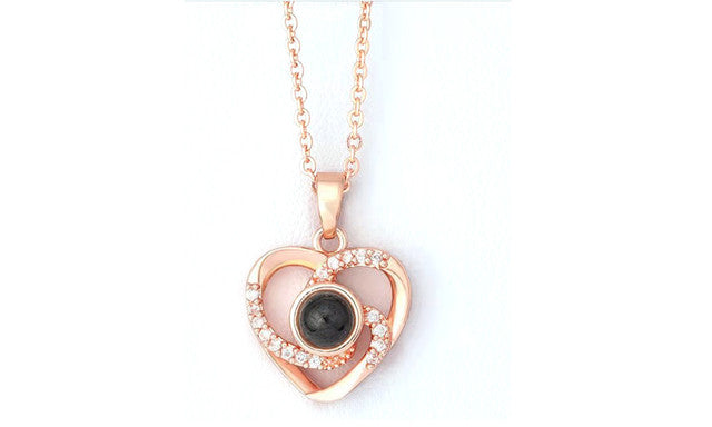 Love Message Heart Projection Necklace