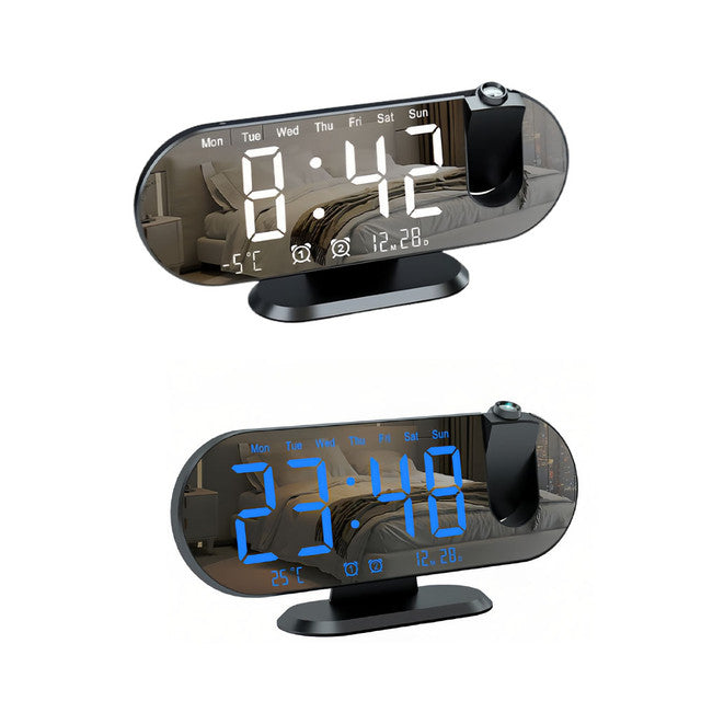 LED alarm clock temperature and humidity digital projection