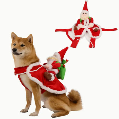 Santa Dog Costume – Funny Christmas Pet Outfit