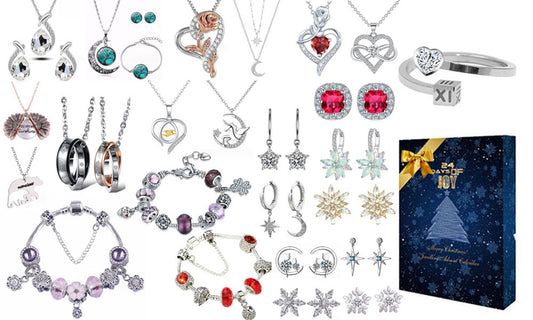 Premium Aurelis Crystal Elements Heart Ring Jewellery with 24-day Calenda