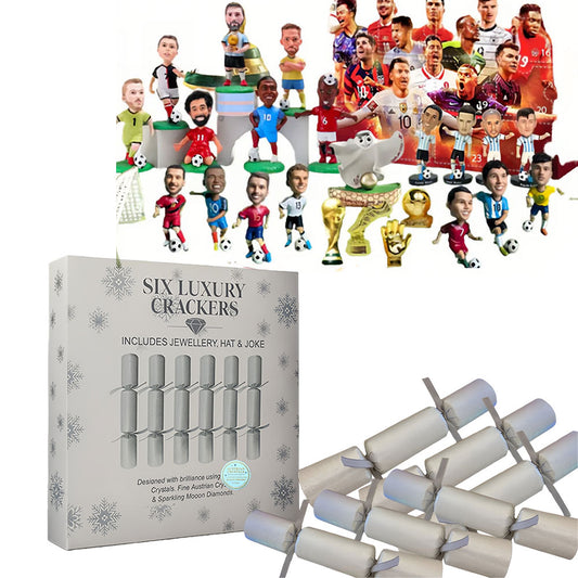 World Cup Football Stars Christmas Crackers – Fun Collectible Figurines & Party Surprise