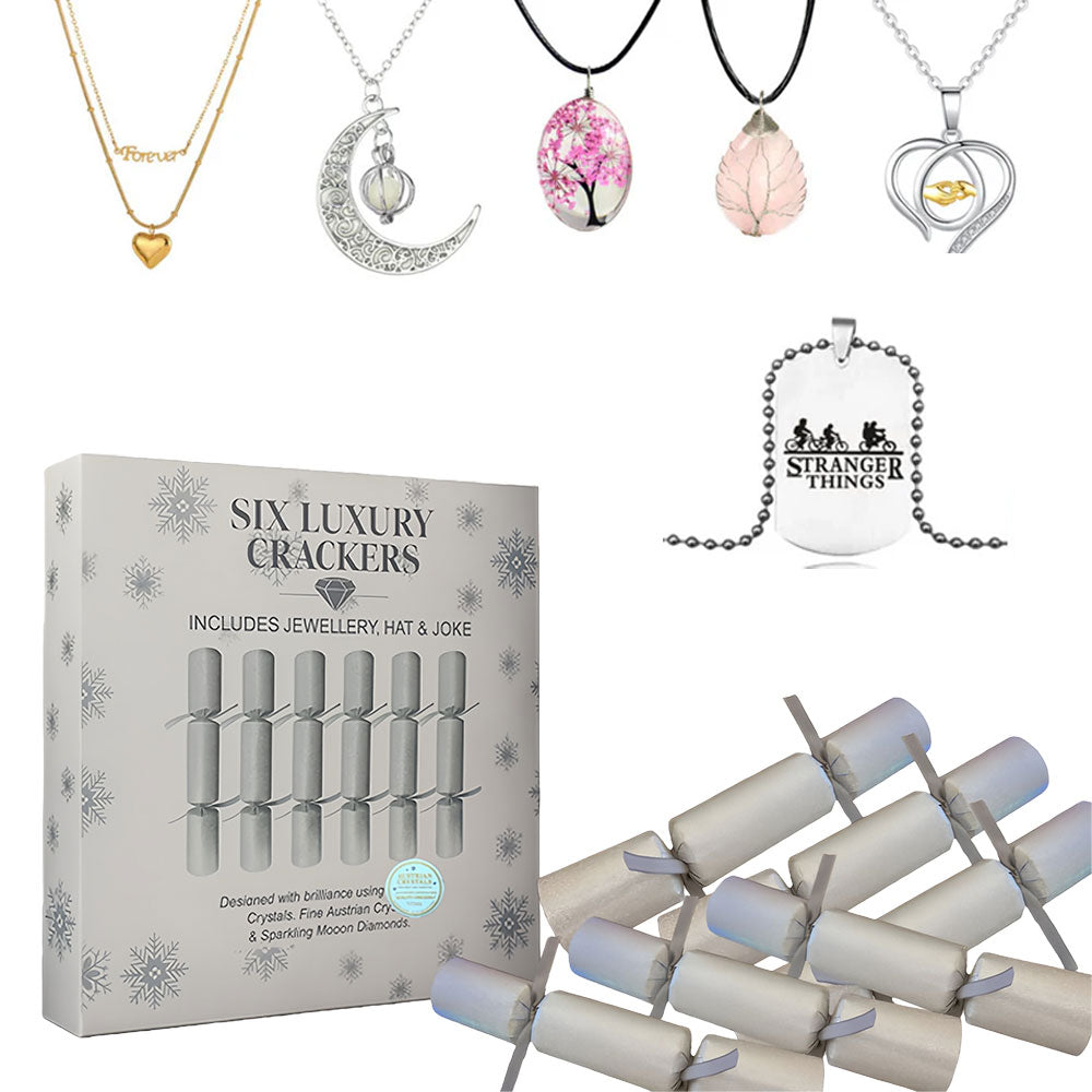 6pcs Surprise Necklace Crackers – life tree edition