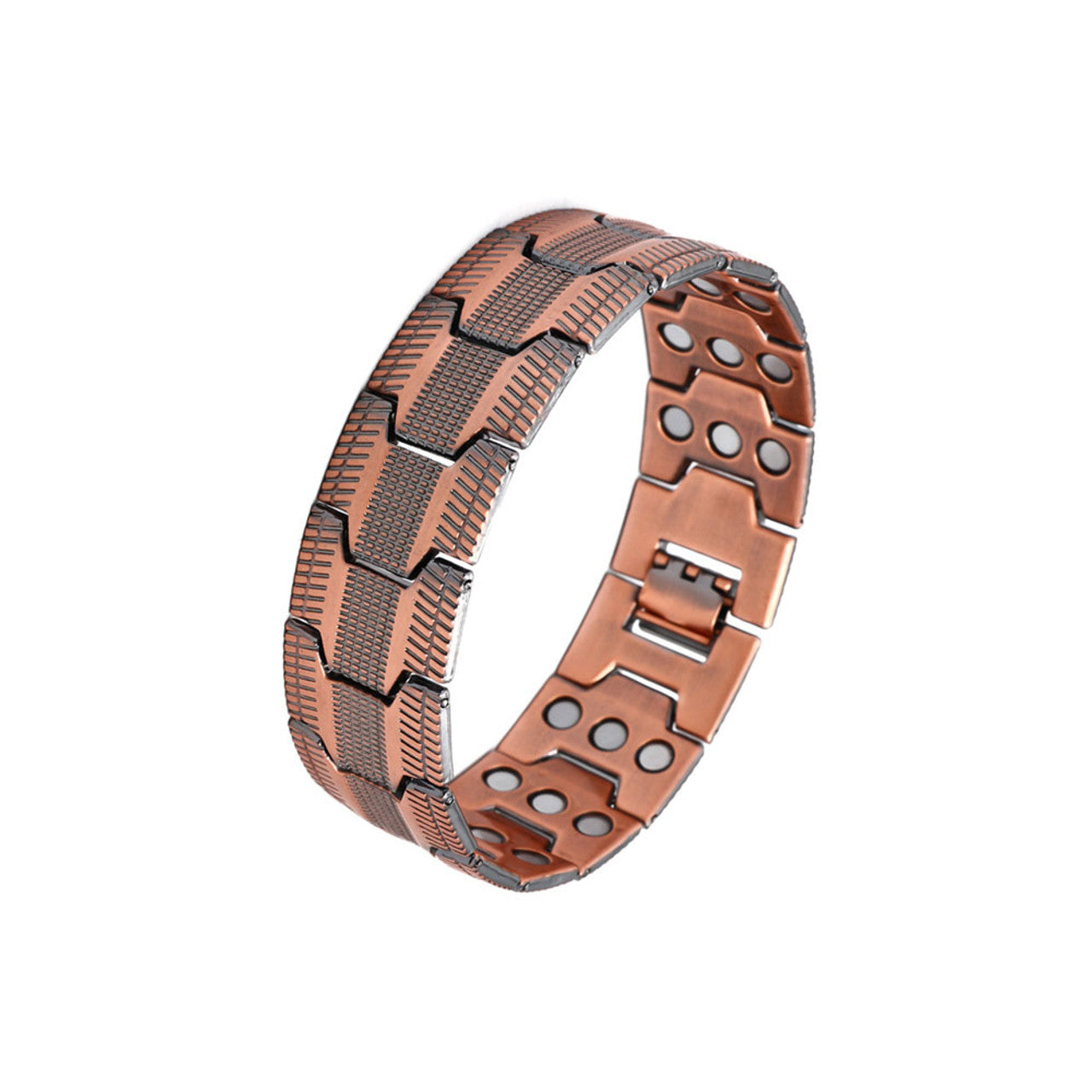 Vintage Red Copper Magnetic Bracelet - Triple-Row Detachable Strong Magnets Unisex Couple Bracelet