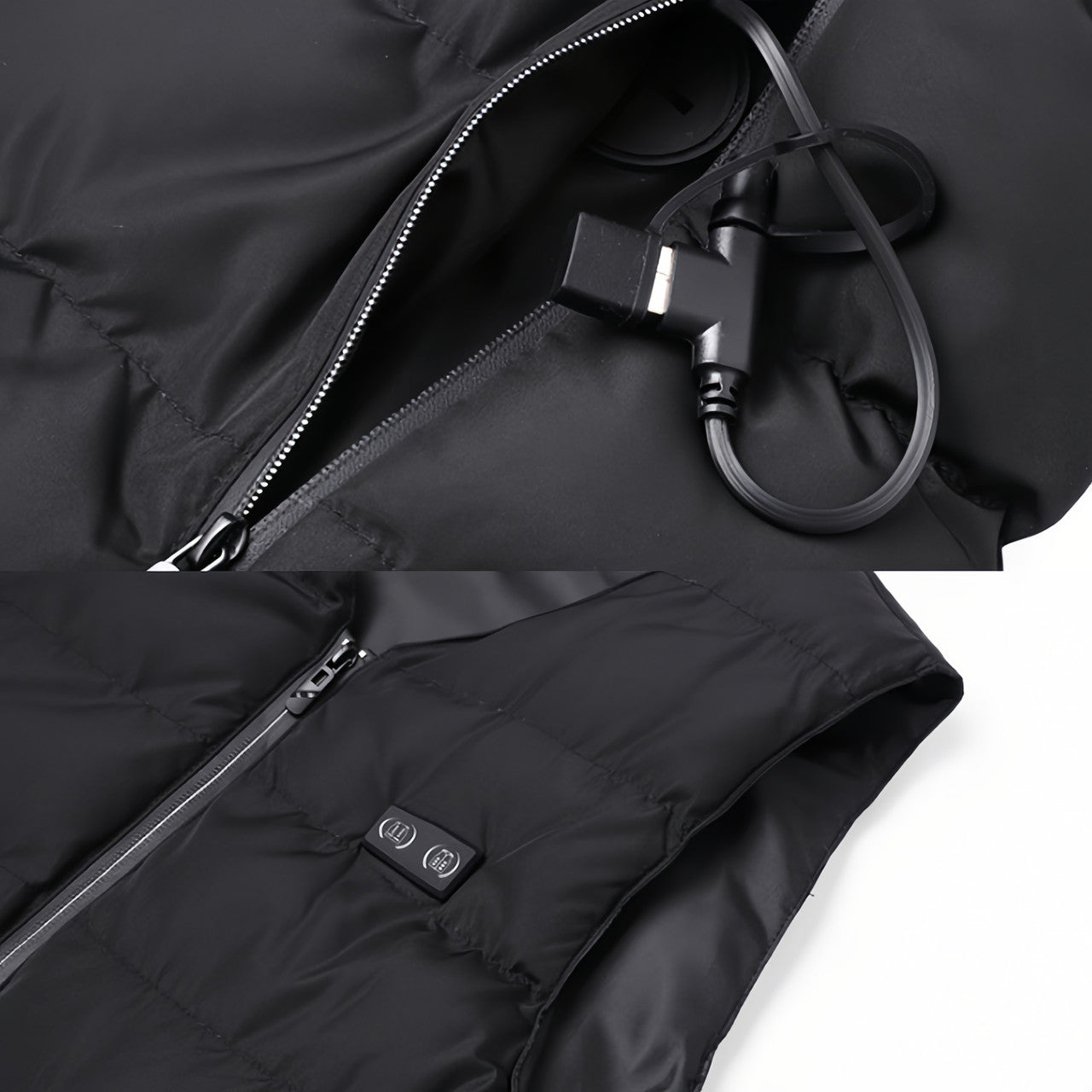 22-Zone Smart Heating Vest, USB-Powered Thermal Waistcoat for Men & Women, Outdoor Electric Warm Jacket for Cycling Fishing