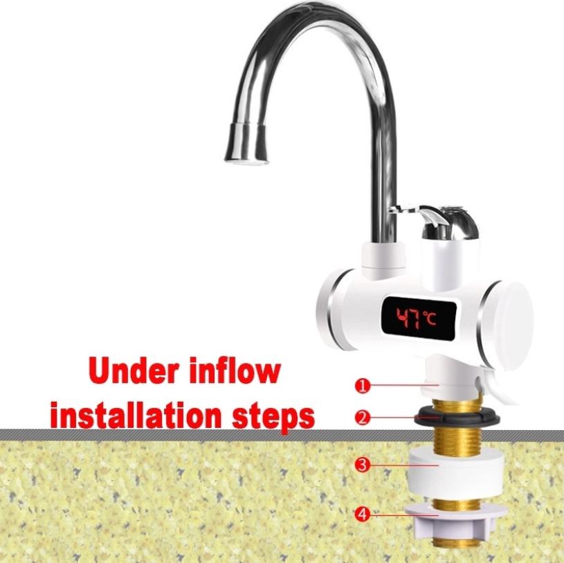 360 degree rotating electric faucet heating
