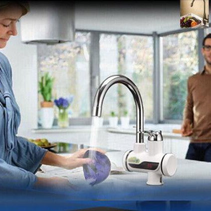 360 degree rotating electric faucet heating
