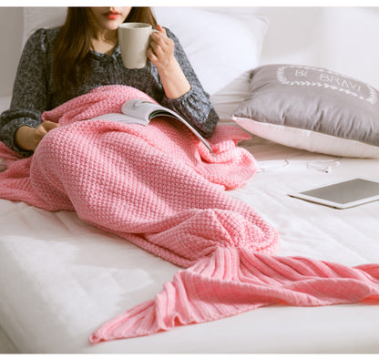Super Soft Hand Crocheted Mermaid Tail Blanket 3238