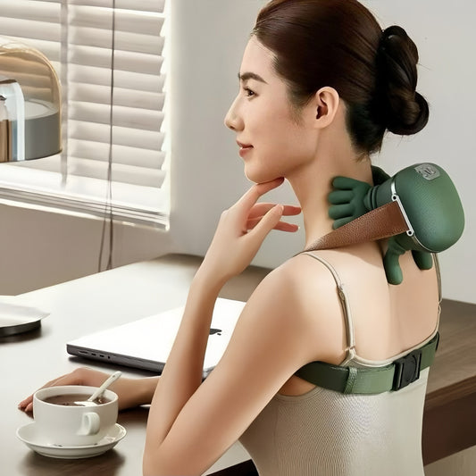 Portable Electric Neck Massager – Mini Kneading Shoulder Relaxer