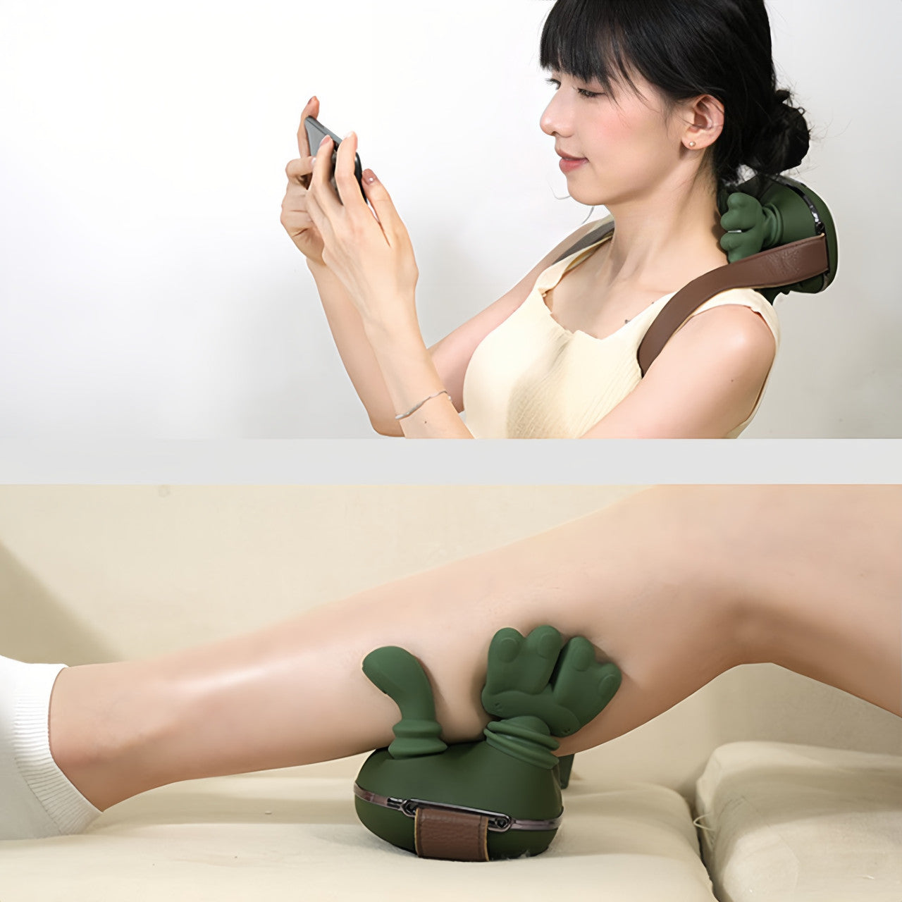 Portable Electric Neck Massager – Mini Kneading Shoulder Relaxer