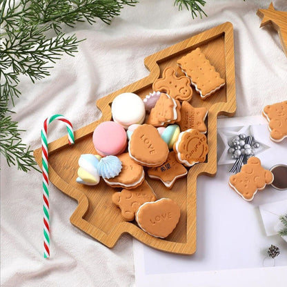 T-Christmas Tree Bamboo Plate 1643