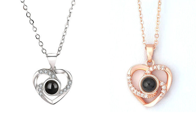 Love Message Heart Projection Necklace