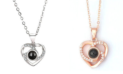 Love Message Heart Projection Necklace