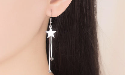 Five-pointed Star Medium And Long Tassel Earrings