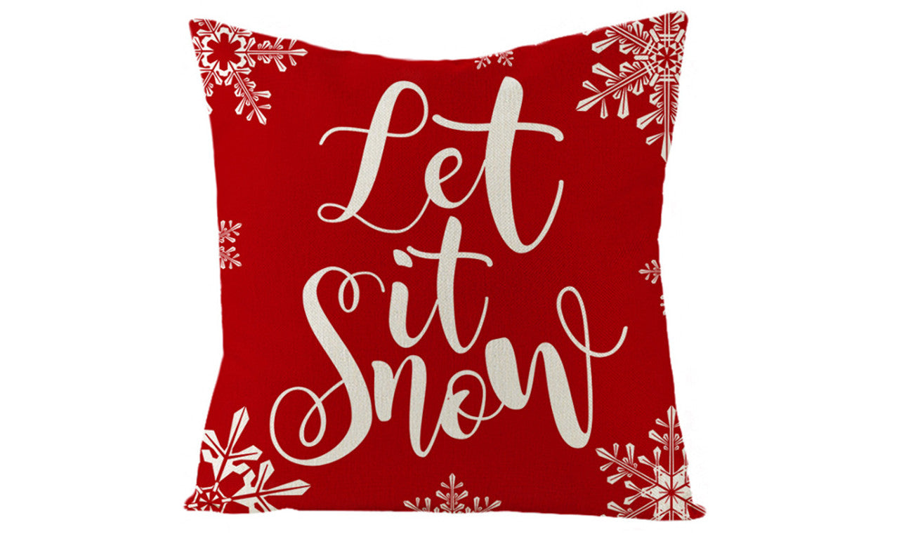 Set of 4 Christmas Pillowcase Red Sofa Pillow Pillow