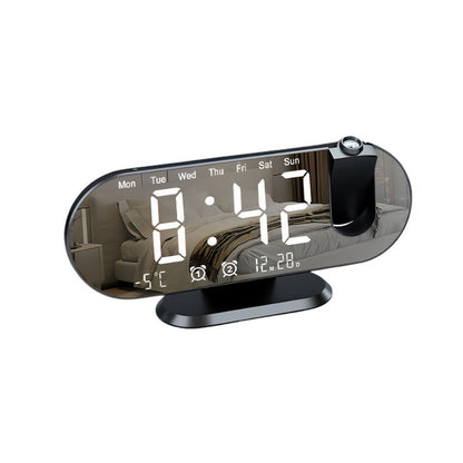 LED alarm clock temperature and humidity digital projection 8917