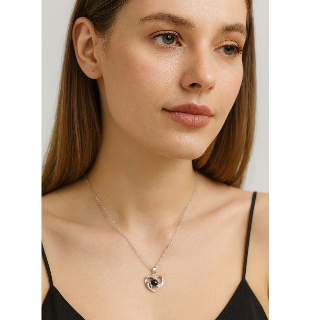 Love Message Heart Projection Necklace