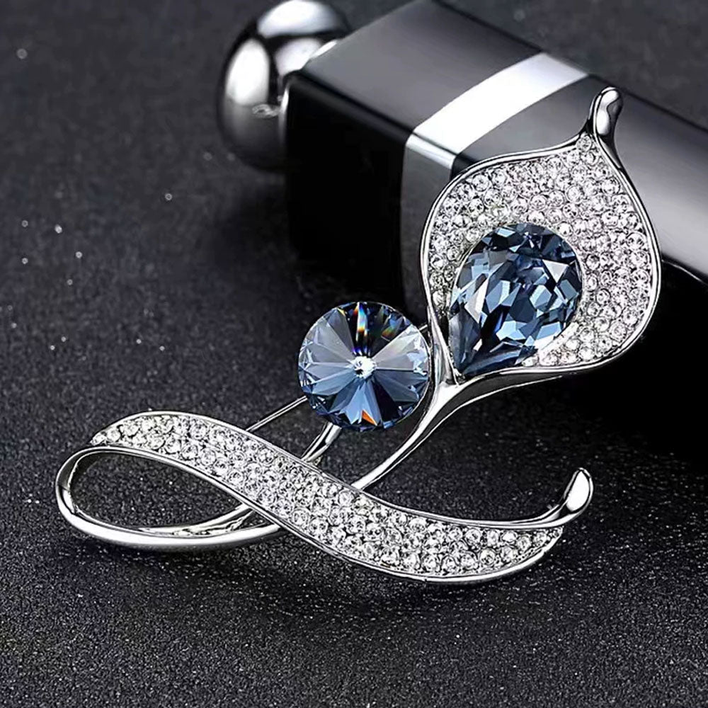 T-“Moonlit Kiss” Crystal Brooch 9759