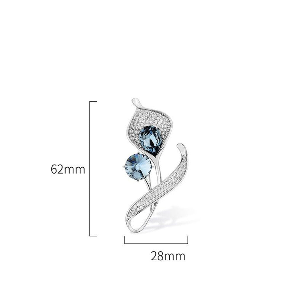 T-“Moonlit Kiss” Crystal Brooch 9759