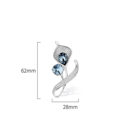 T-“Moonlit Kiss” Crystal Brooch 9759