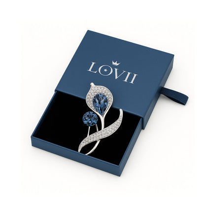 T-“Moonlit Kiss” Crystal Brooch 9759