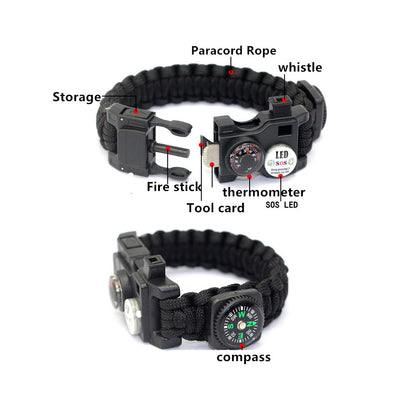 T-Survival 14 in 1 Multifunction Bracelet Random 1-2Pcs Small Wrench Multi-Function Tool 9662