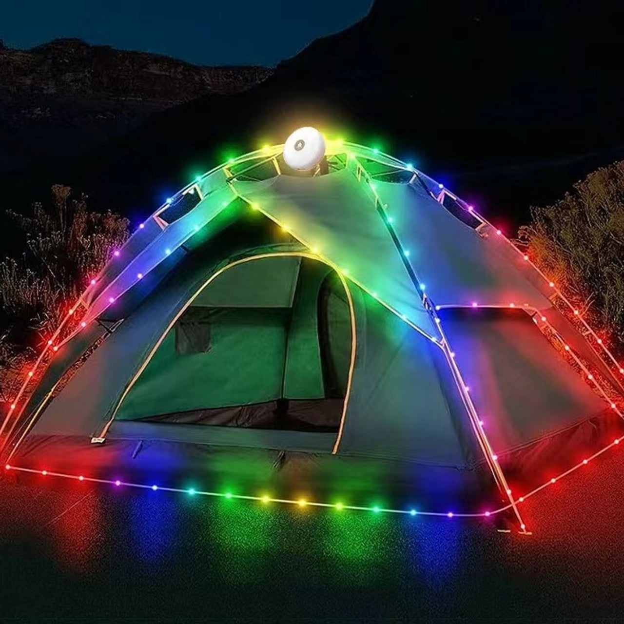 Rechargeable multi-stage adjustable tent camping atmosphere light string