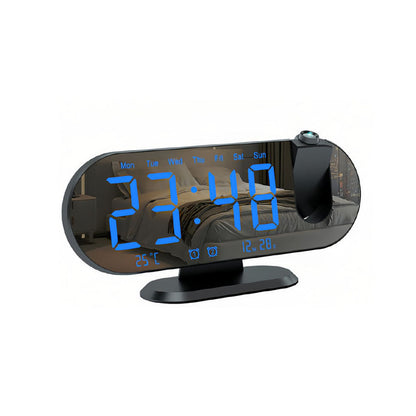 LED alarm clock temperature and humidity digital projection 8917