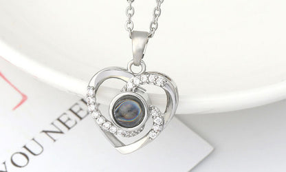 Love Message Heart Projection Necklace