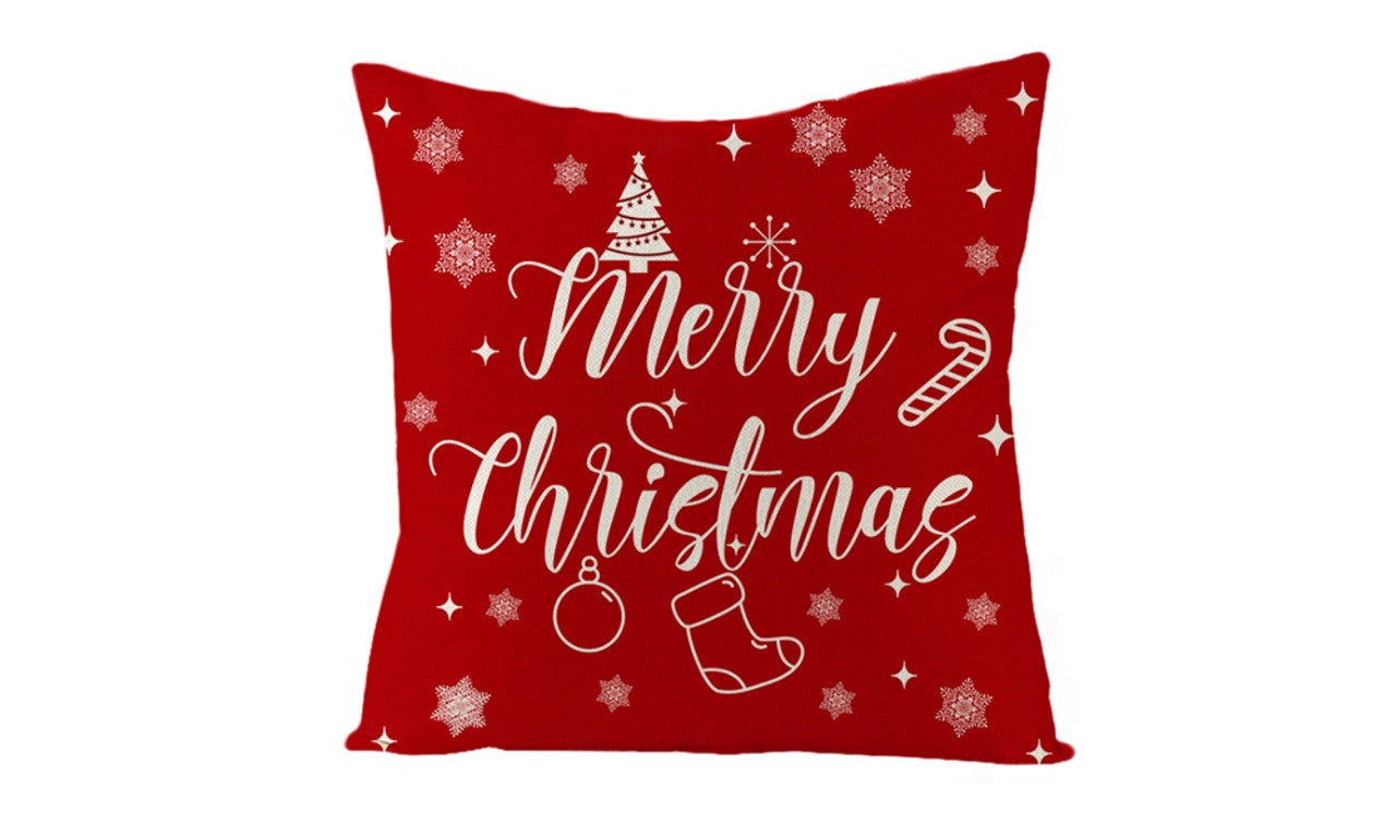 Set of 4 Christmas Pillowcase Red Sofa Pillow Pillow