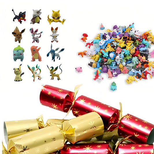 Christmas Crackers with Surprise Cartoon Character Figurines – Fun Collectibles for Kids & Parties