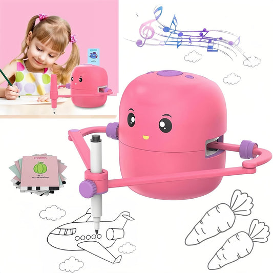 Educational Drawing Robot For Kids With Word Cards Voice Interaction Drawing Robot