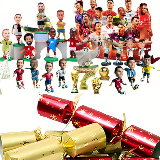 World Cup Football Stars Christmas Crackers – Fun Collectible Figurines & Party Surprise