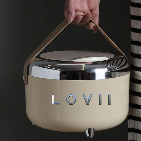 T-LOVII Desktop Trash Can Home Mini Retro Storage Barrel 7670