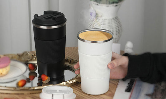 T-Stainless Steel Silica Gel Coffee Cup Heat Preservation Cup Car Carrying Cup Portable 6332