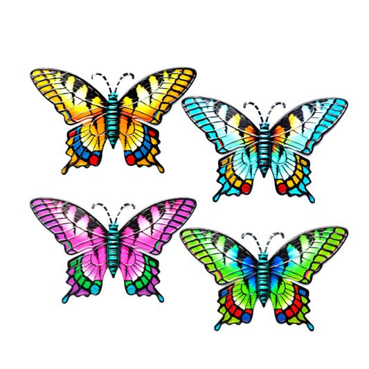 4 Pcs Outdoor Butterfly Wall Decor Metal Butterfly Wall Art Decorartion for Yard Fence Garden Patio