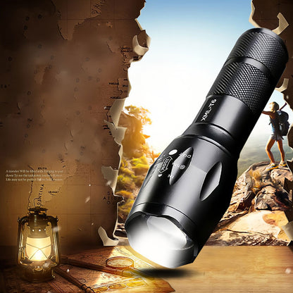 Telescopic Zoom Strong Light LED Light Mini Flashlight