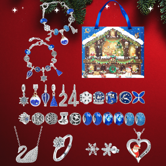 Christmas Advent Calendar Advent Countdown Swarovski Elements Necklace Jewellery Bracelet