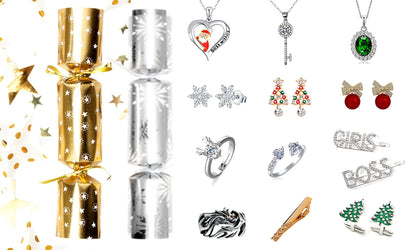 Luxury Christmas Crackers with Surprise Jewelry Gifts – Gold & Silver Edition