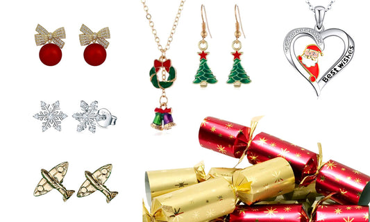 Christmas Jewelry Crackers 6pcs – Festive Surprise with Sparkling Accessories