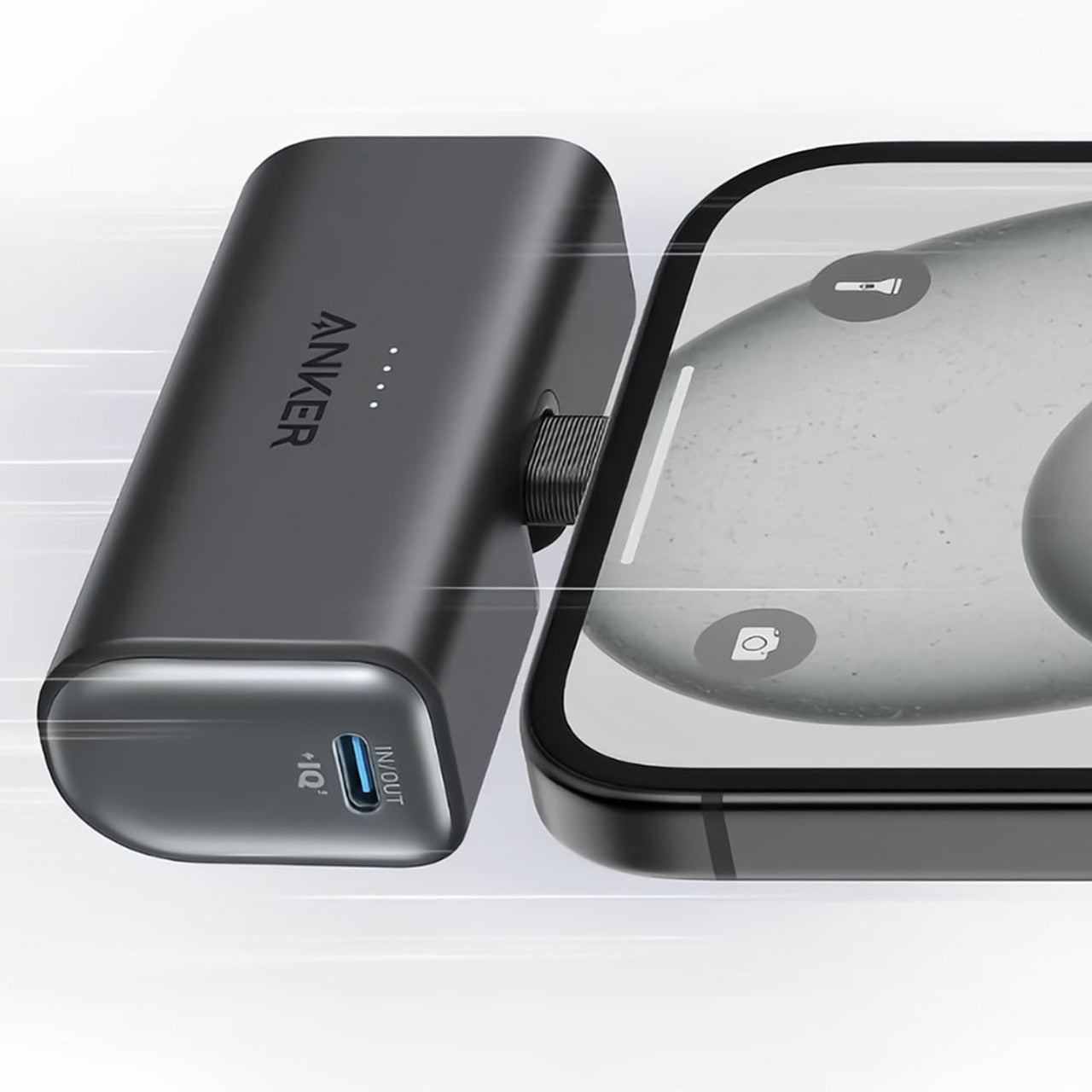 Mini built-in Type-C port, compact and portable mobile power bank, fast charging
