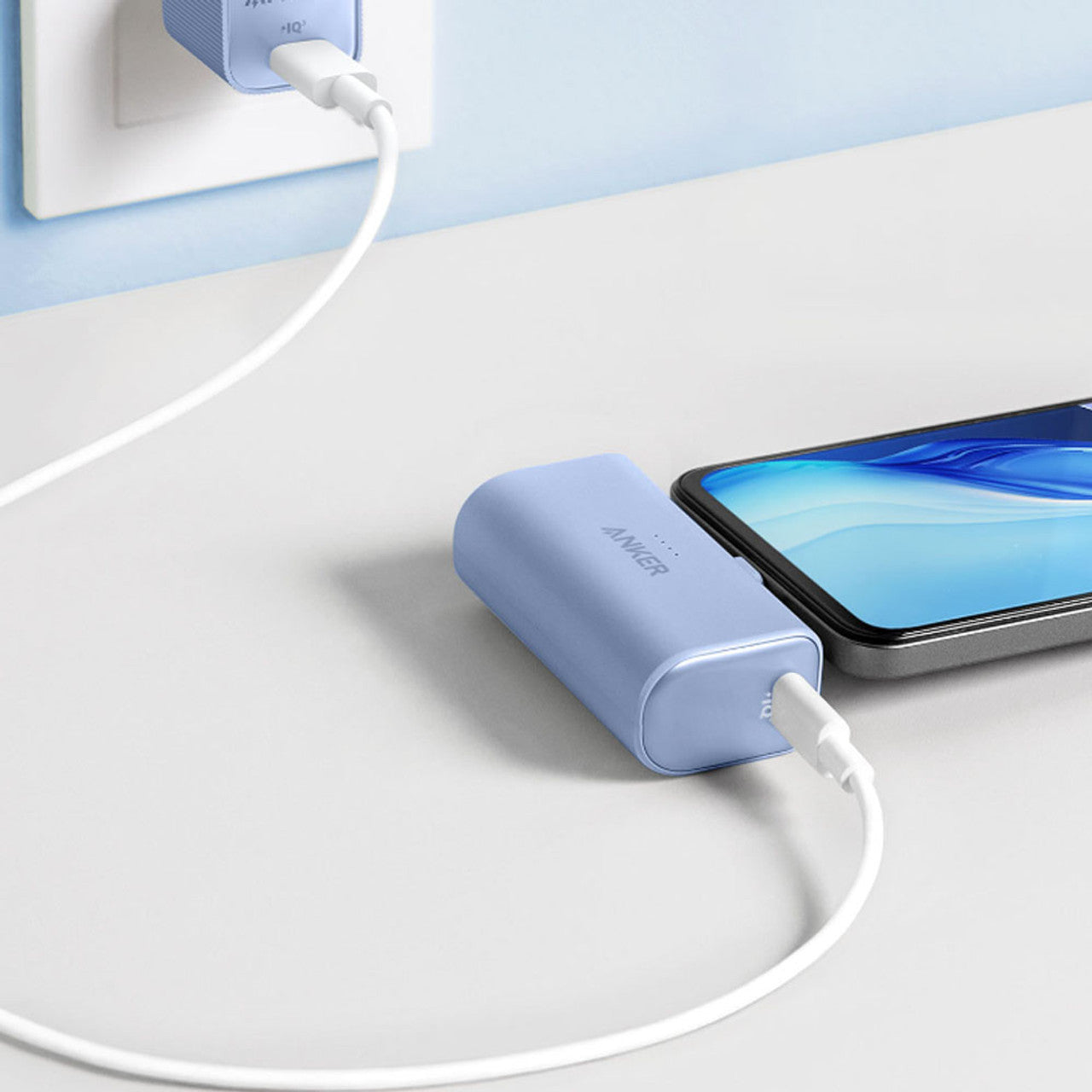 Mini built-in Type-C port, compact and portable mobile power bank, fast charging