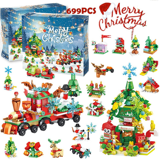 24Grid DIY Calendar Box Countdown Christmas Tree And Train