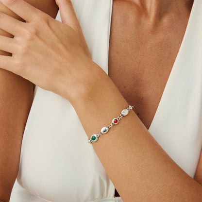 Color Gemstone Acrylic Necklace & Bracelet Set 9764