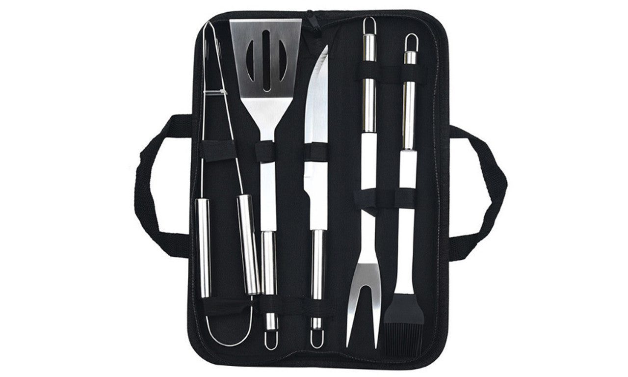 Outdoor stainless steel barbecue set, portable Oxford cloth bag