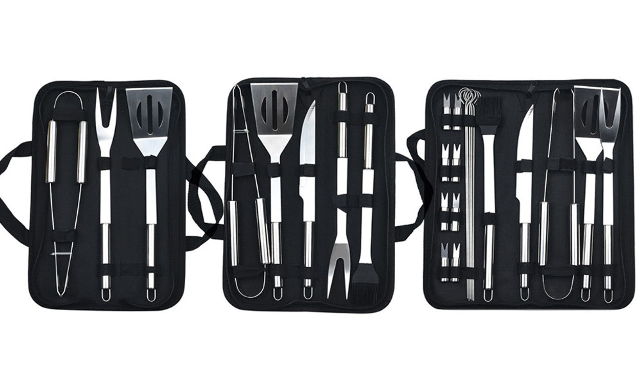 Outdoor stainless steel barbecue set, portable Oxford cloth bag