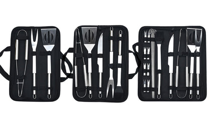 Outdoor stainless steel barbecue set, portable Oxford cloth bag