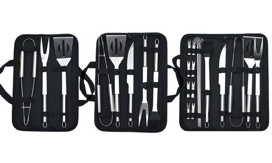 Outdoor stainless steel barbecue set, portable Oxford cloth bag