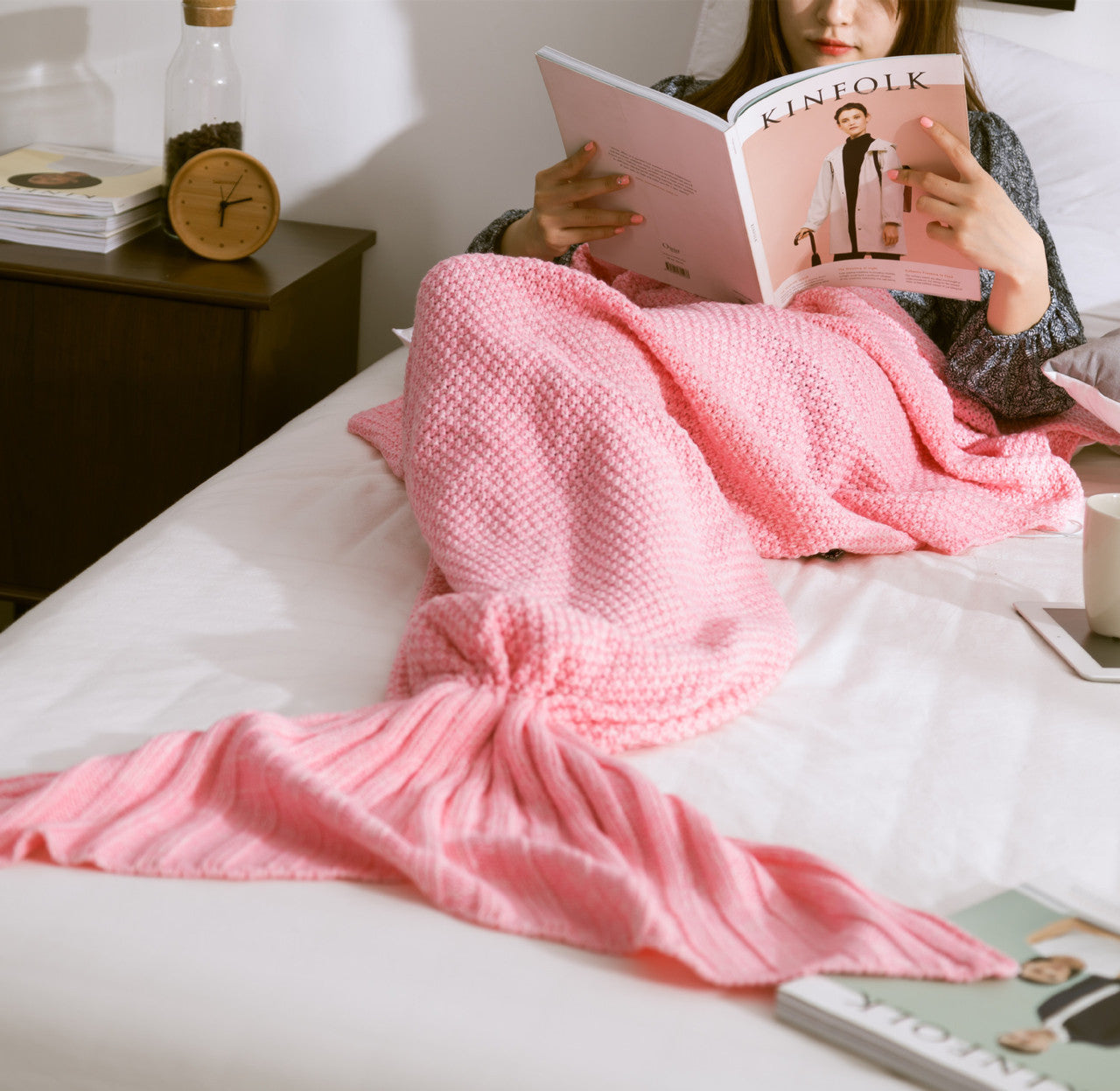 Super Soft Hand Crocheted Mermaid Tail Blanket 3238