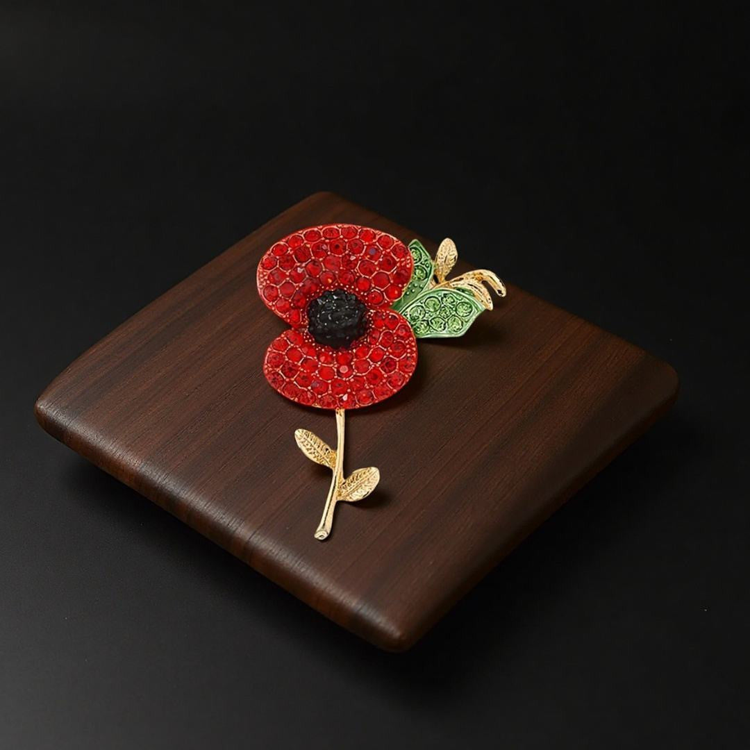 Scarlet Remembrance Bloom Brooch 9771