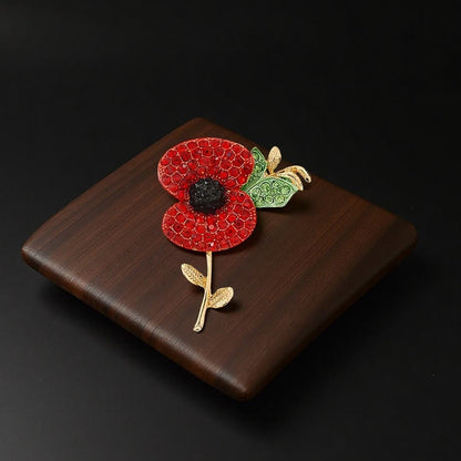 Scarlet Remembrance Bloom Brooch 9771